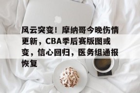 开云体育合作伙伴-包含风云突变！摩纳哥今晚伤情更新，CBA季后赛版图或变，信心回归，医务组通报恢复的词条